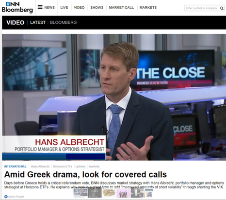 Hans on BNN to talk shop and covered calls