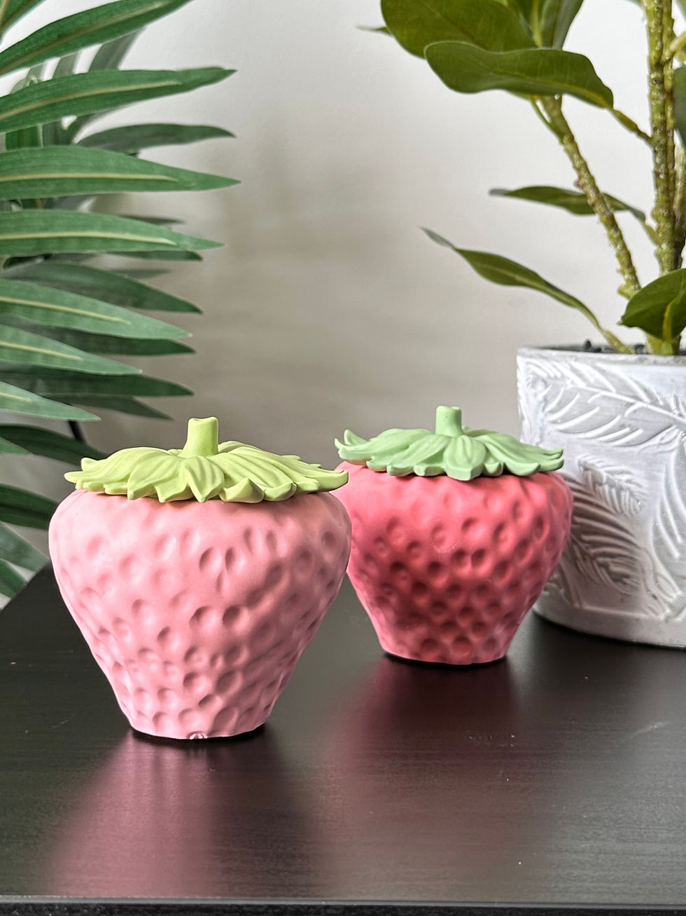 Thumbnail: Strawberry Jesmonite Storage Pots – Eco-Friendly & Heat-Resistant