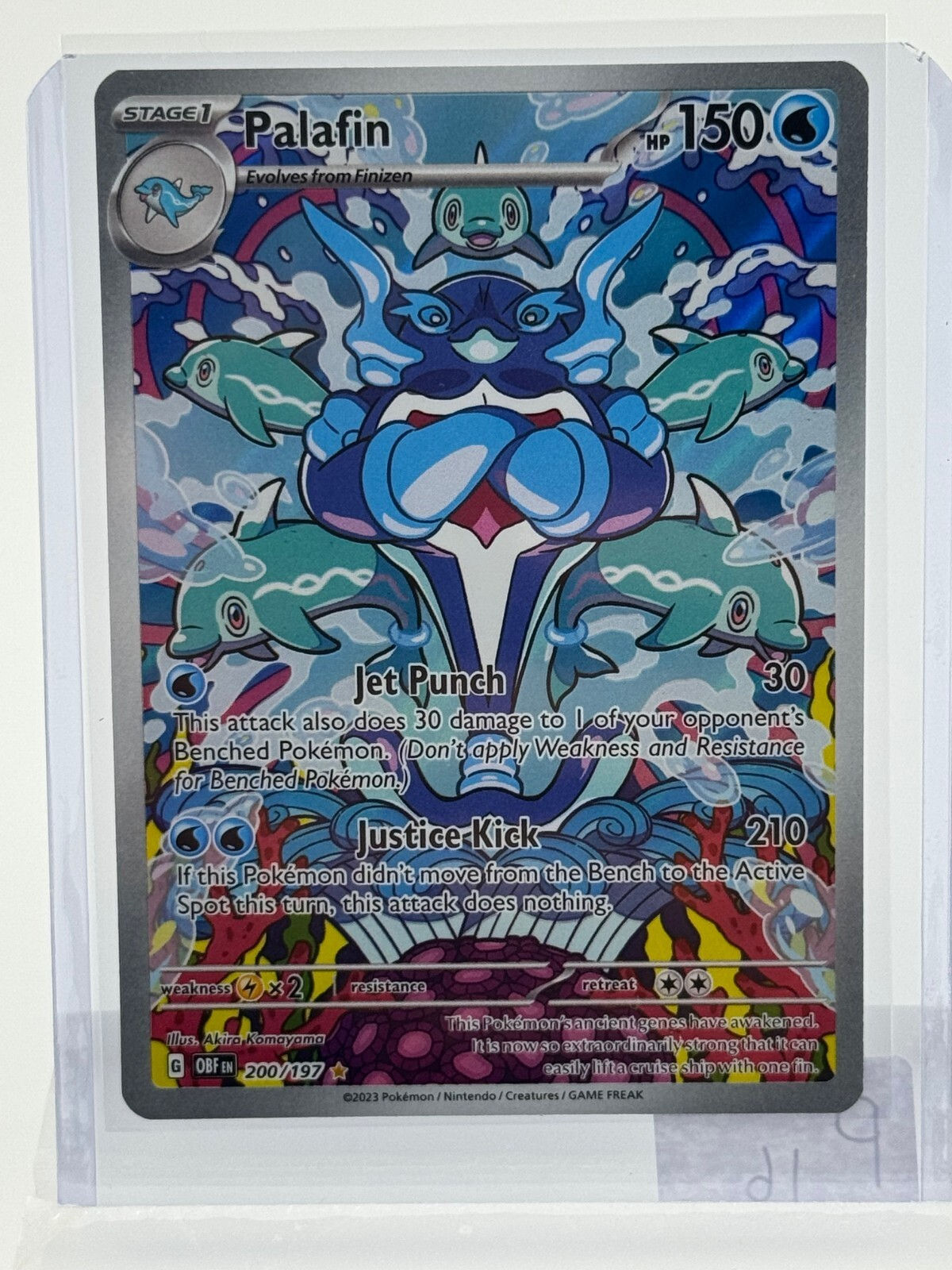 Pokémon TCG card - Palafin Sv03: Obsidian Flames (SIR)