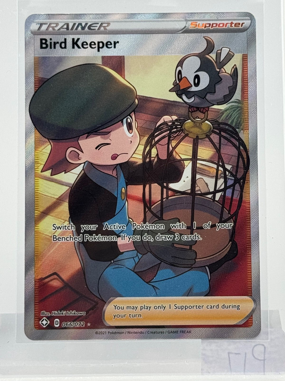 Bird Keeper Trainer (Full Art) 066/072 Shining Fates Holo