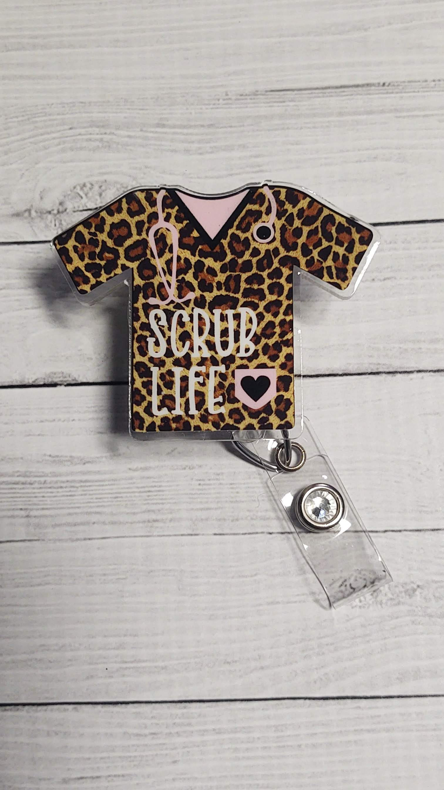 Leopard Scrub Life Interchangeable Front-FRONT ONLY
