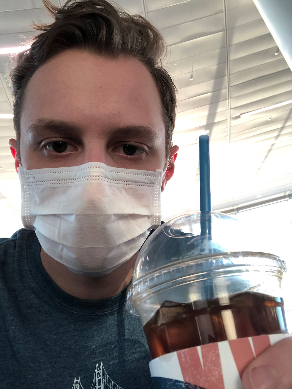 Fueling up to stay awake after my 15 hour flight in South Korea