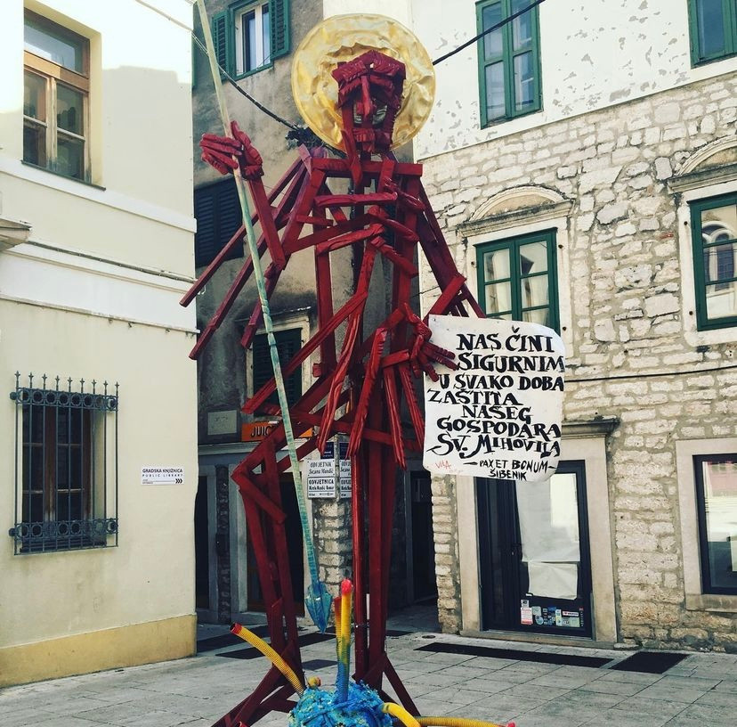 A Don Quixote inspired art installation, located in Sibenik