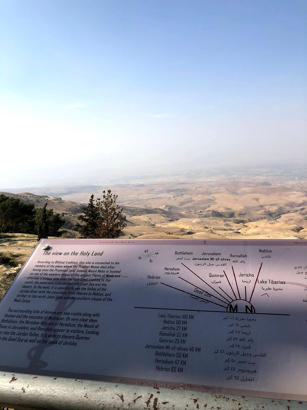 Mount Nebo, Jordan is where Moses was said to have died