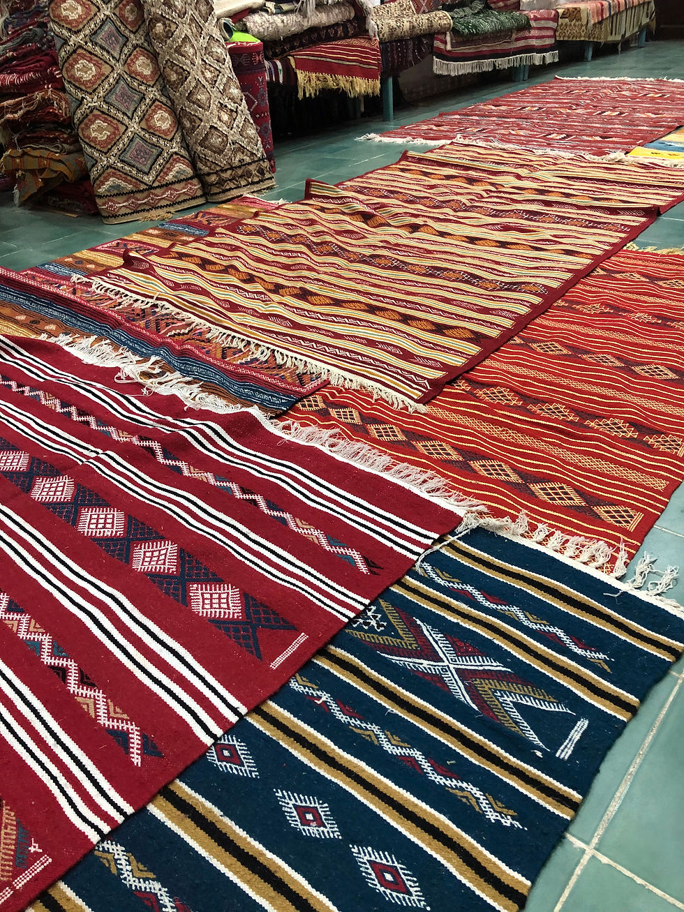 The smell of old rugs and leather permeate the Tunis Medina