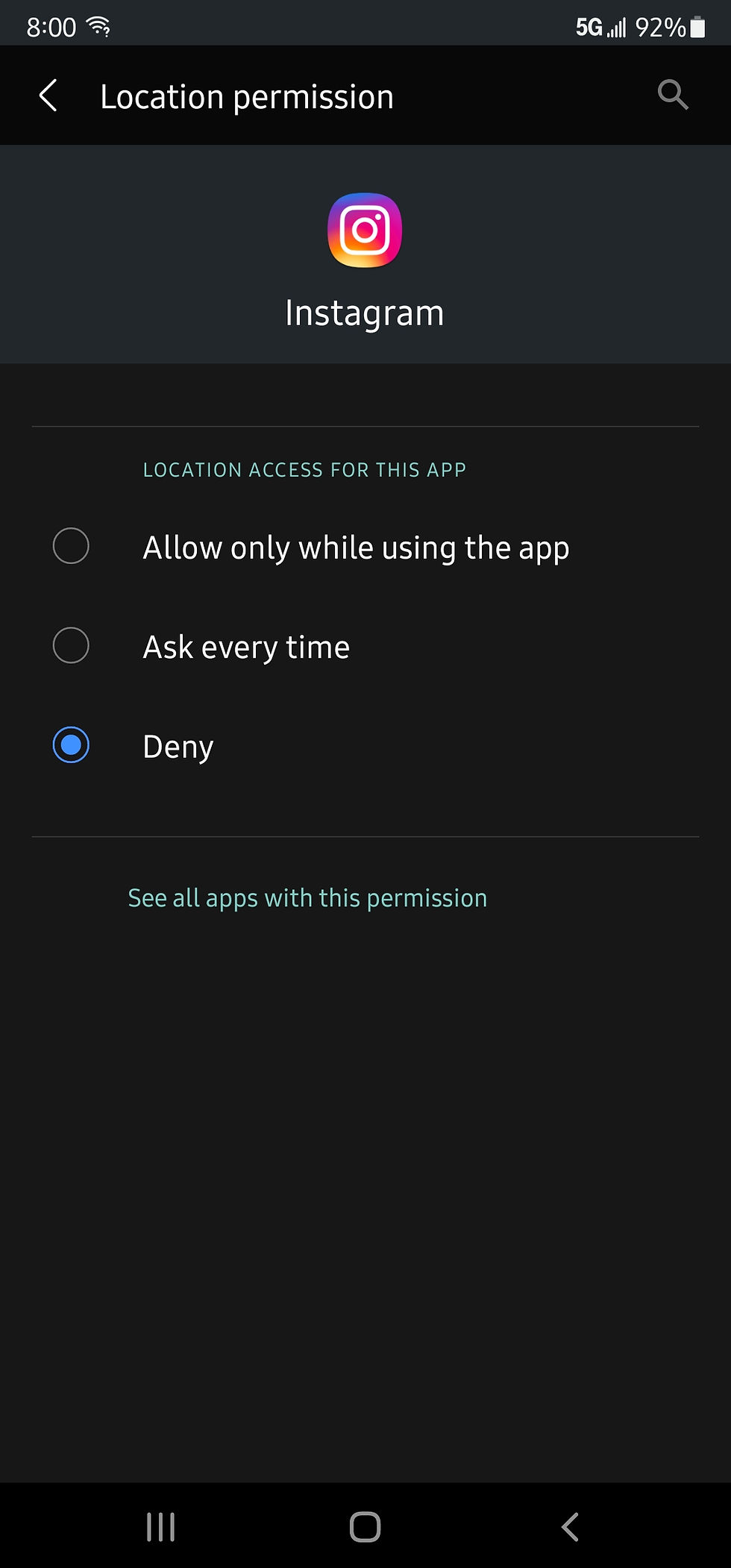 Instagram screen-grab