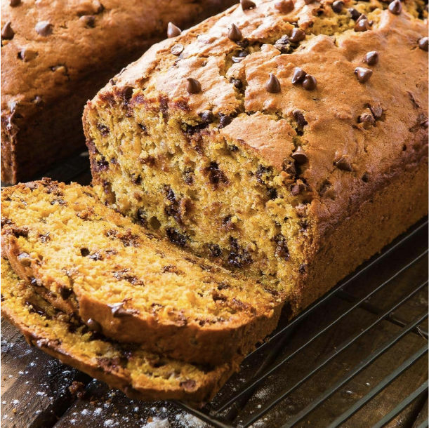 CHOCOLATE CHIP PUMKIN BANANA BREAD (OR MUFFINS) 