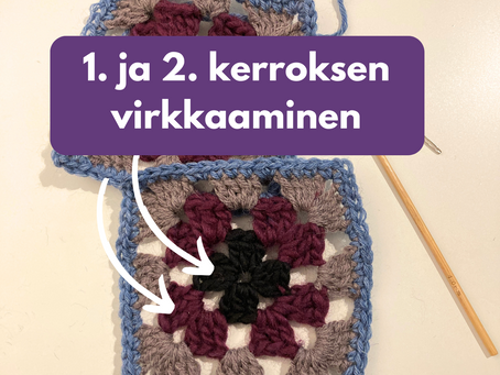 Isoäidinneliöiden virkkaaminen, osa 2