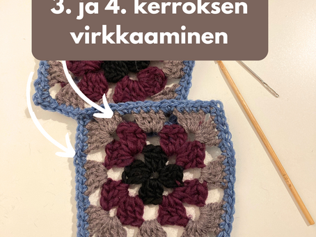 Isoäidinneliöiden virkkaaminen, osa 3