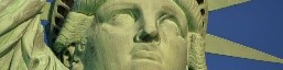 The face of the Statue of Liberty