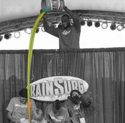 LeBron slimes kids during BrainSurge in Akron, OH