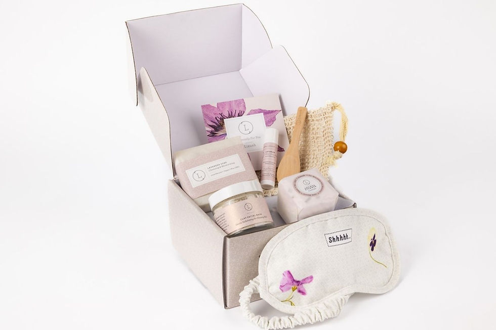 Thumbnail: Lavender bath and body set, Natural skincare appreciation gift box