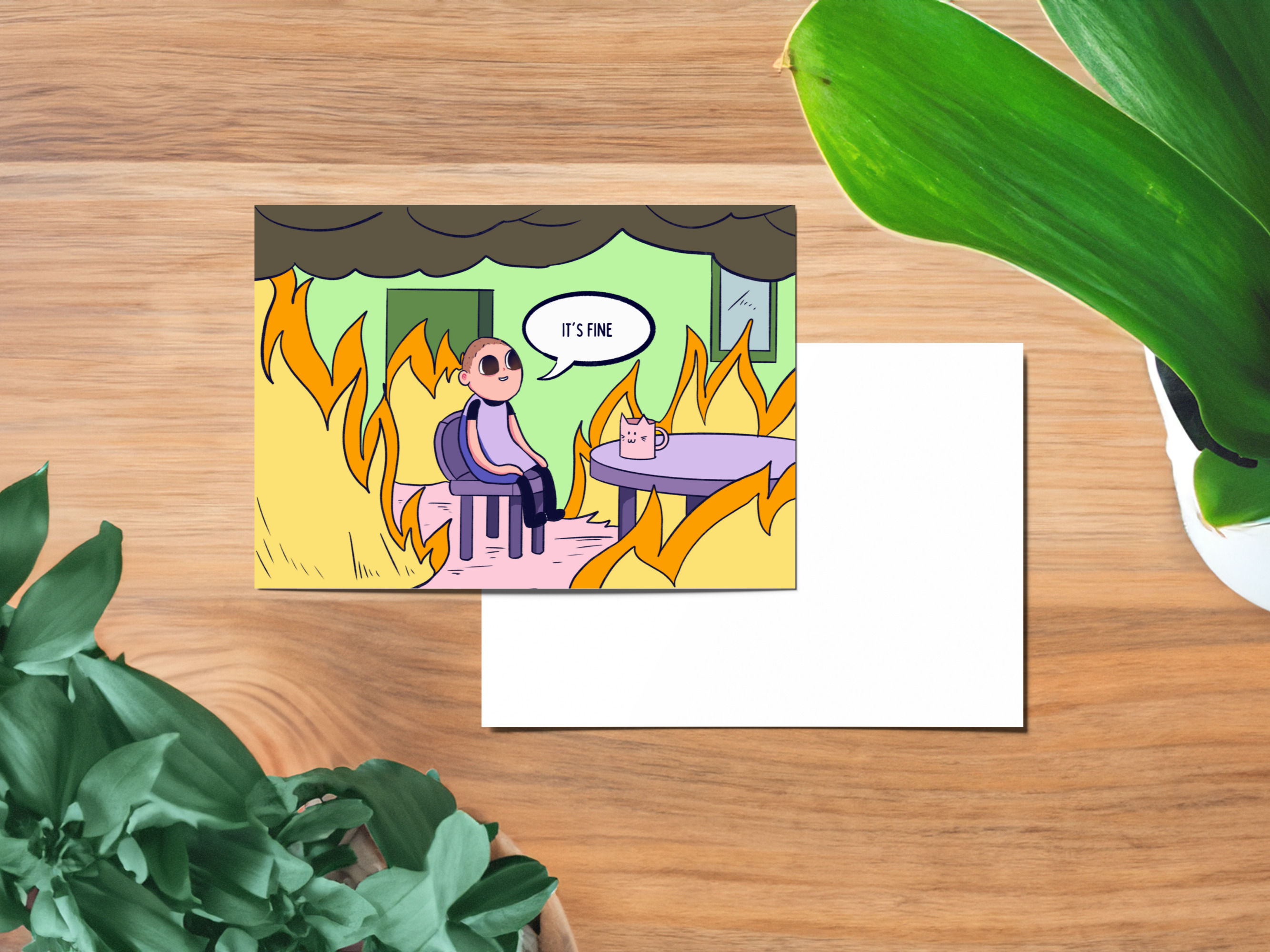 carte postale it's fine recto verso