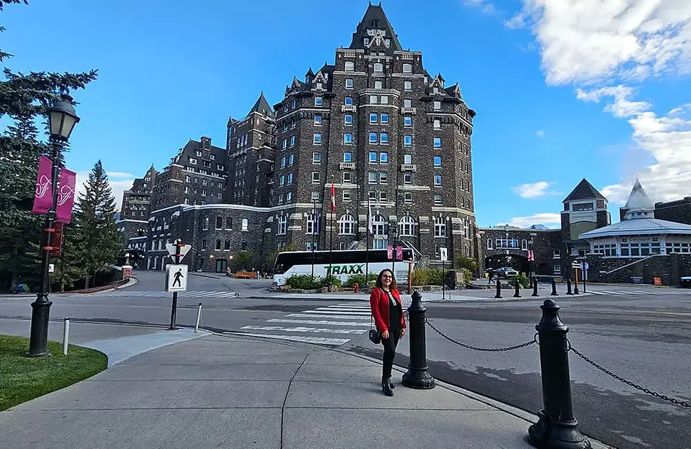 TravelManagers’ Rose Febo at Fairmont Banff Springs.