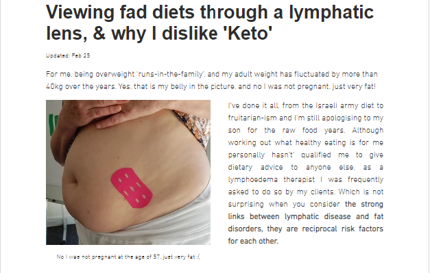 Talking Lymph on fad diets, January 2022
