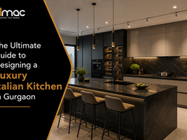 Luxury Italian Kitchen in Gurgaon with premium cabinets and modern interiors