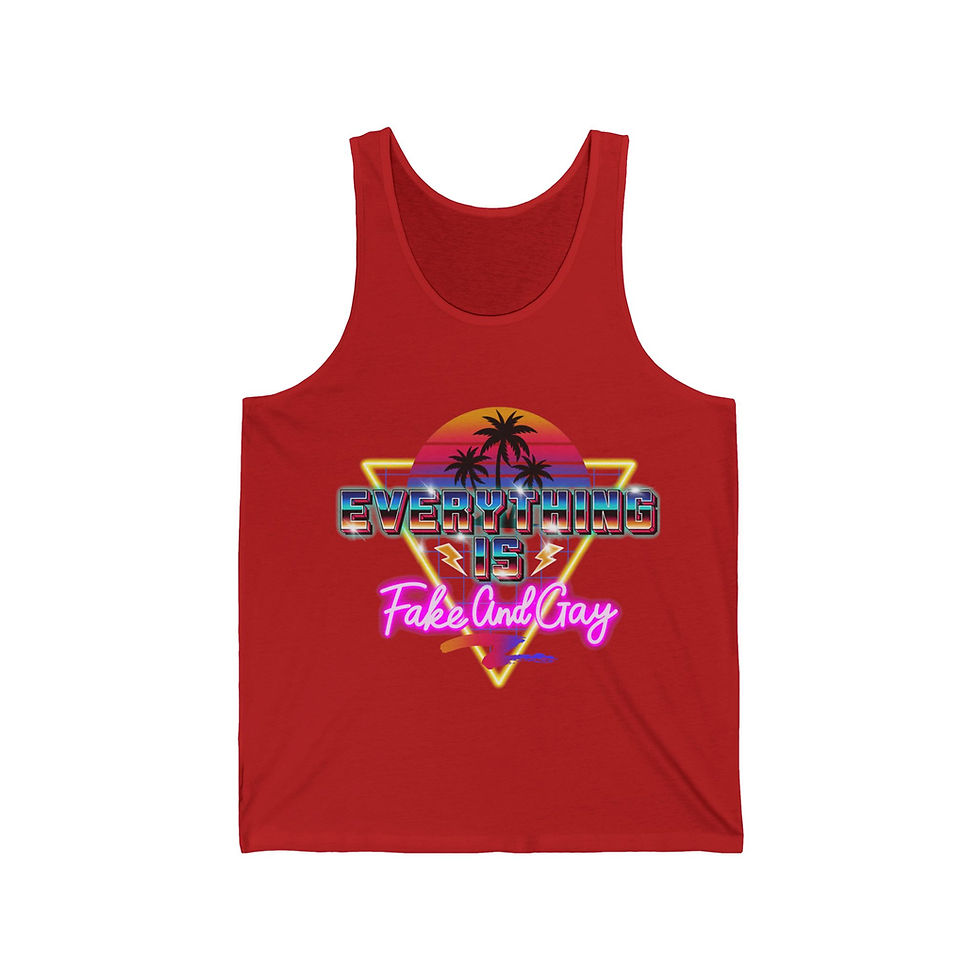 Thumbnail: Fake and Gay - Unisex Jersey Tank