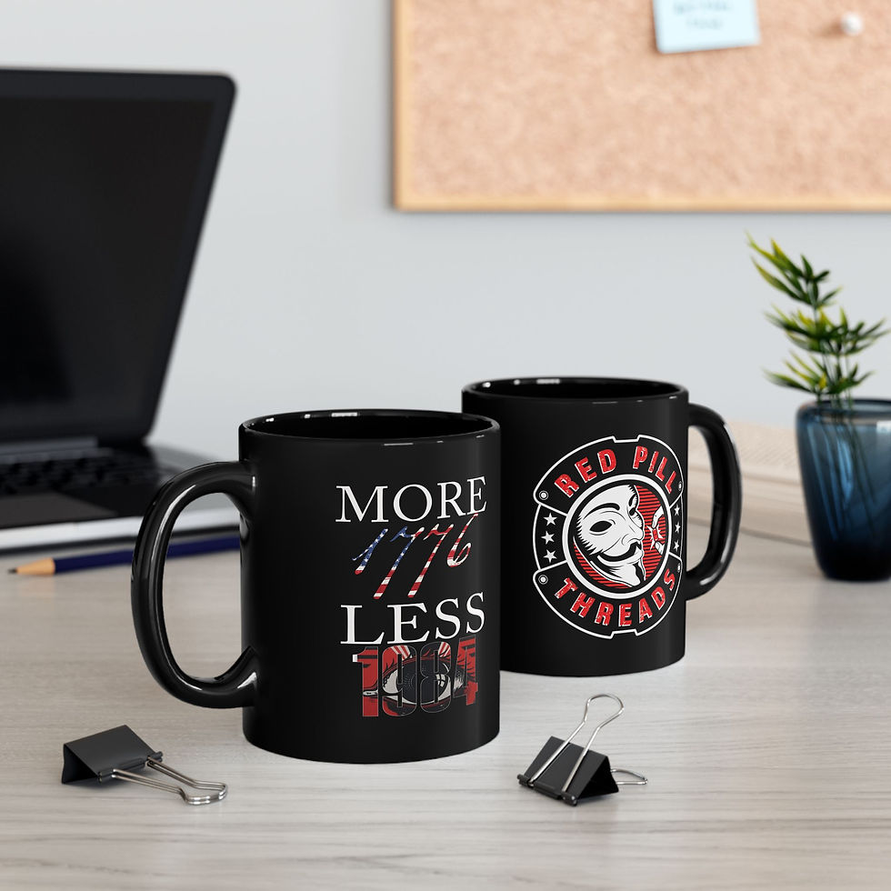 Thumbnail: More 1776, Less 1984 - 11oz or 15oz Black Mug
