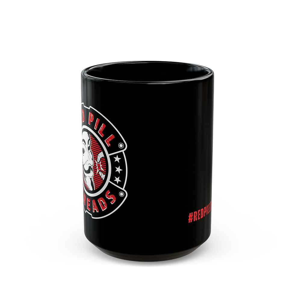 Thumbnail: Red Pill Threads Logo - 11oz or 15oz Black Mug