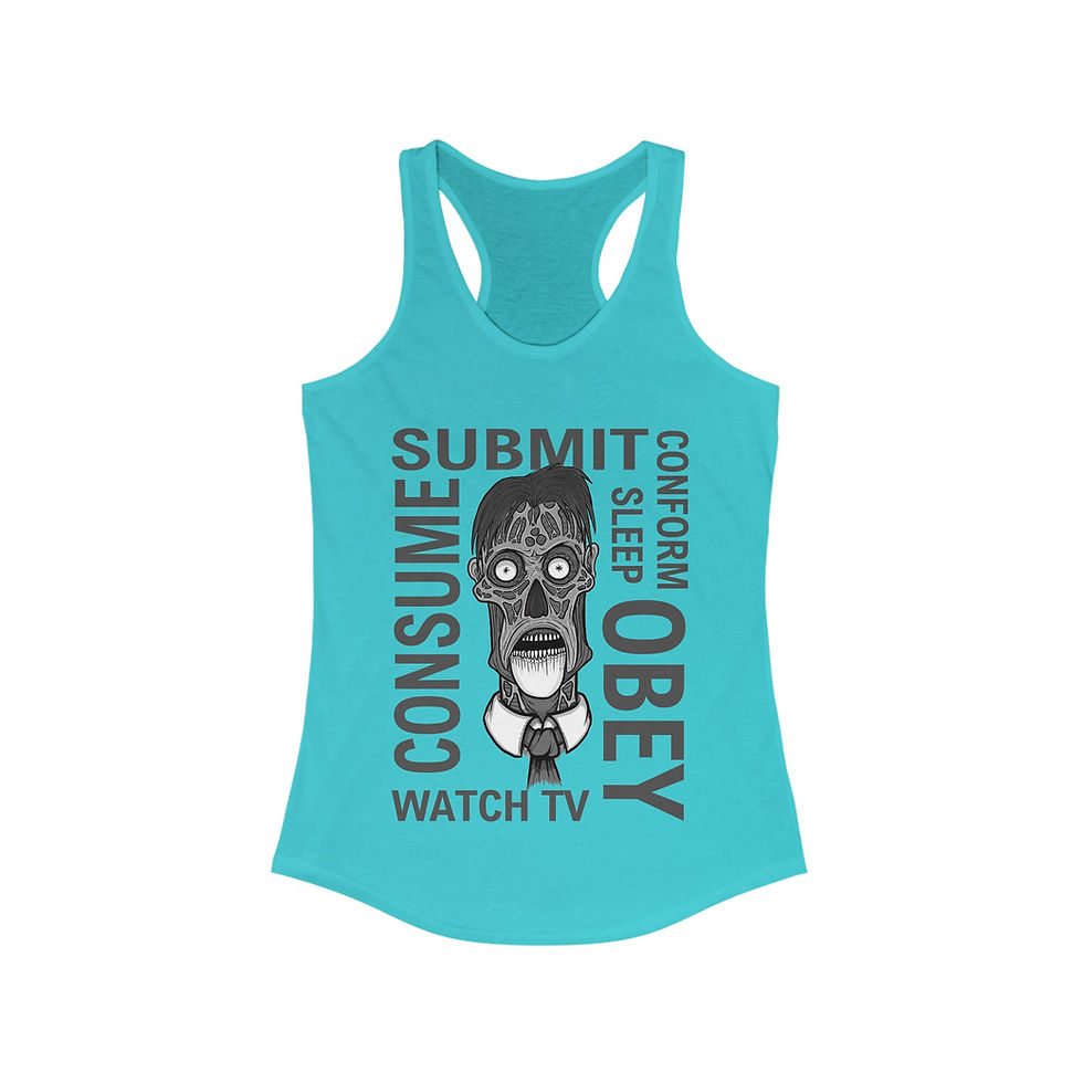 Thumbnail: OBEY Zombie  - Women's Fitted Racerback Tank 