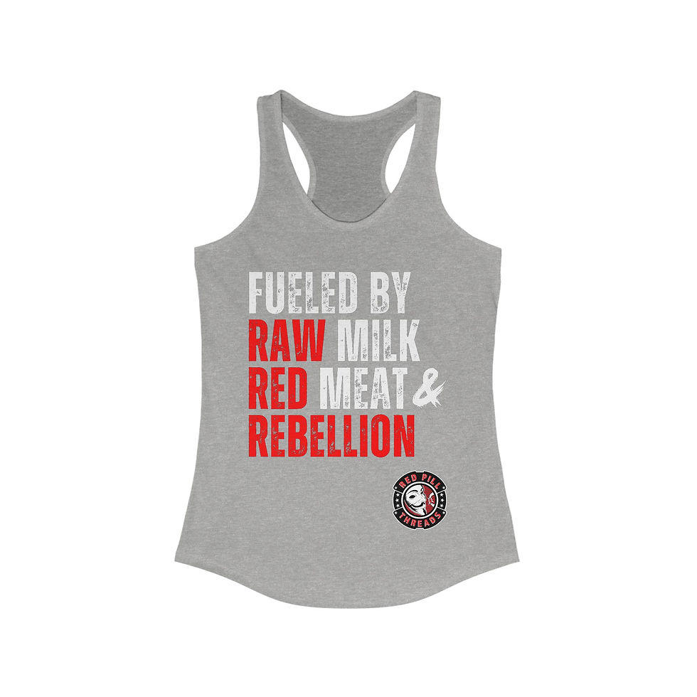 Thumbnail: Real Man's Diet - Women's Fitted Racerback Tank 