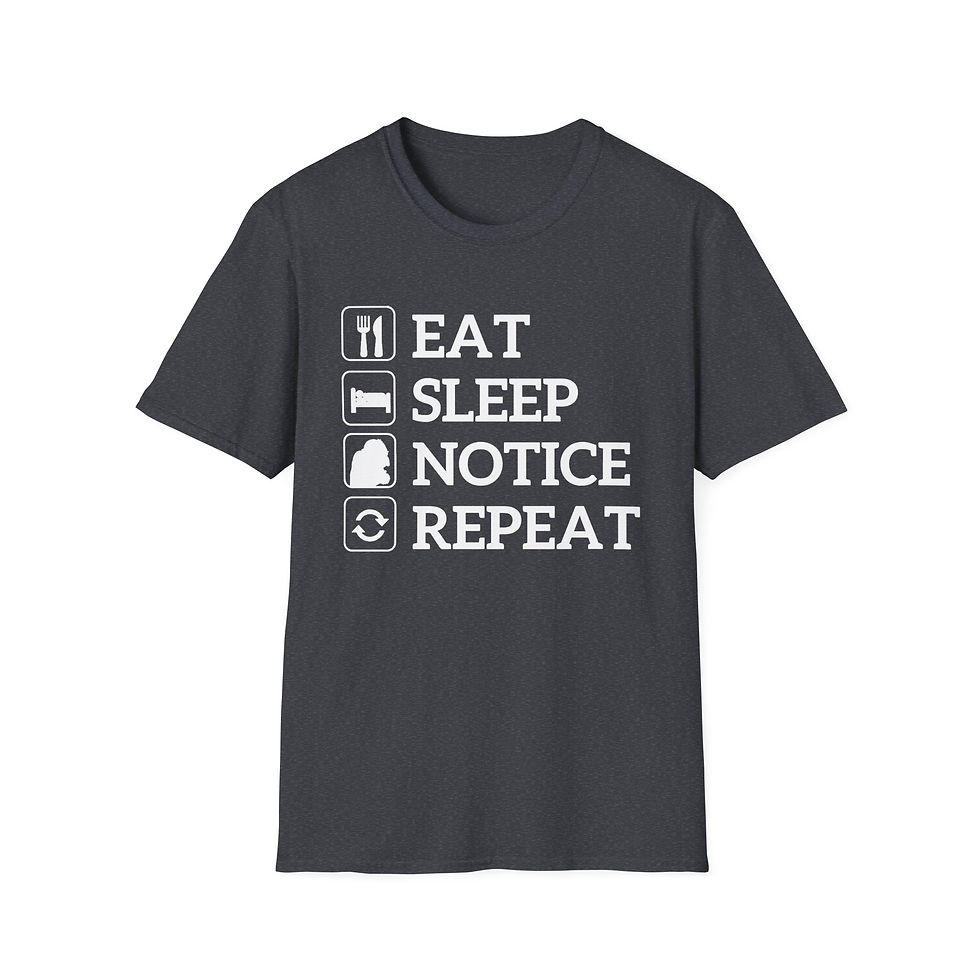 Thumbnail: Eat Sleep Notice Repeat - Unisex Softstyle T-Shirt