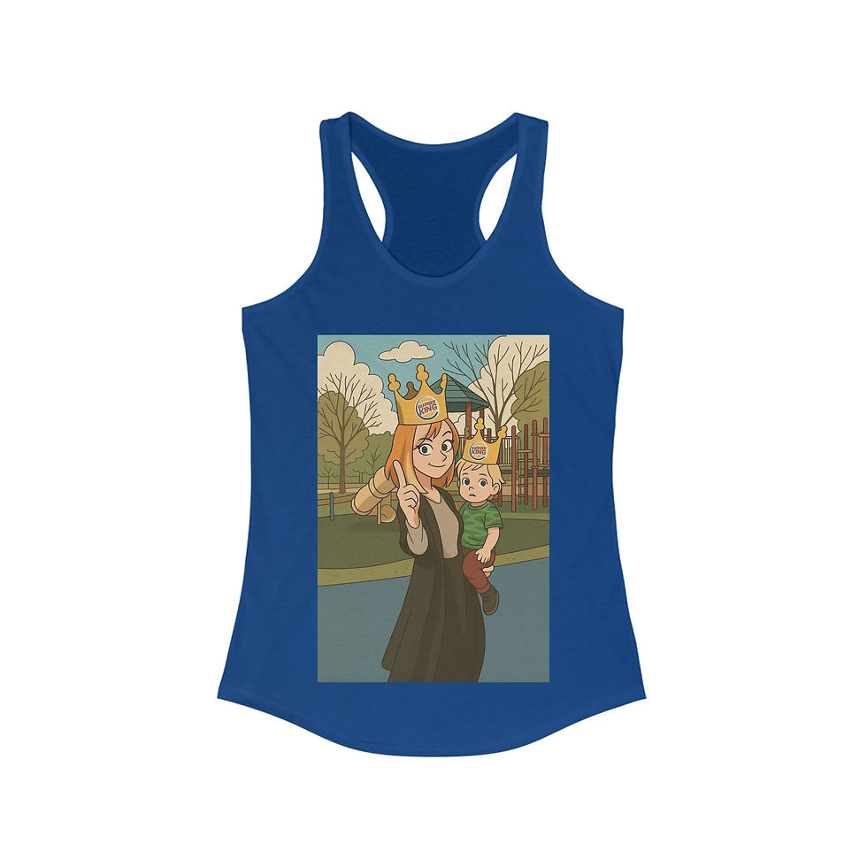 Thumbnail: Queen of the Playground - Women's Fitted Racerback Tank 