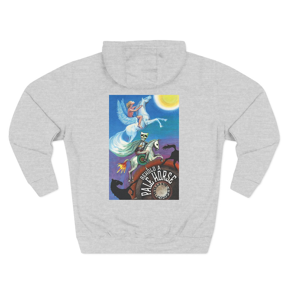Thumbnail: Behold A Pale Horse  - Three-Panel Fleece Hoodie