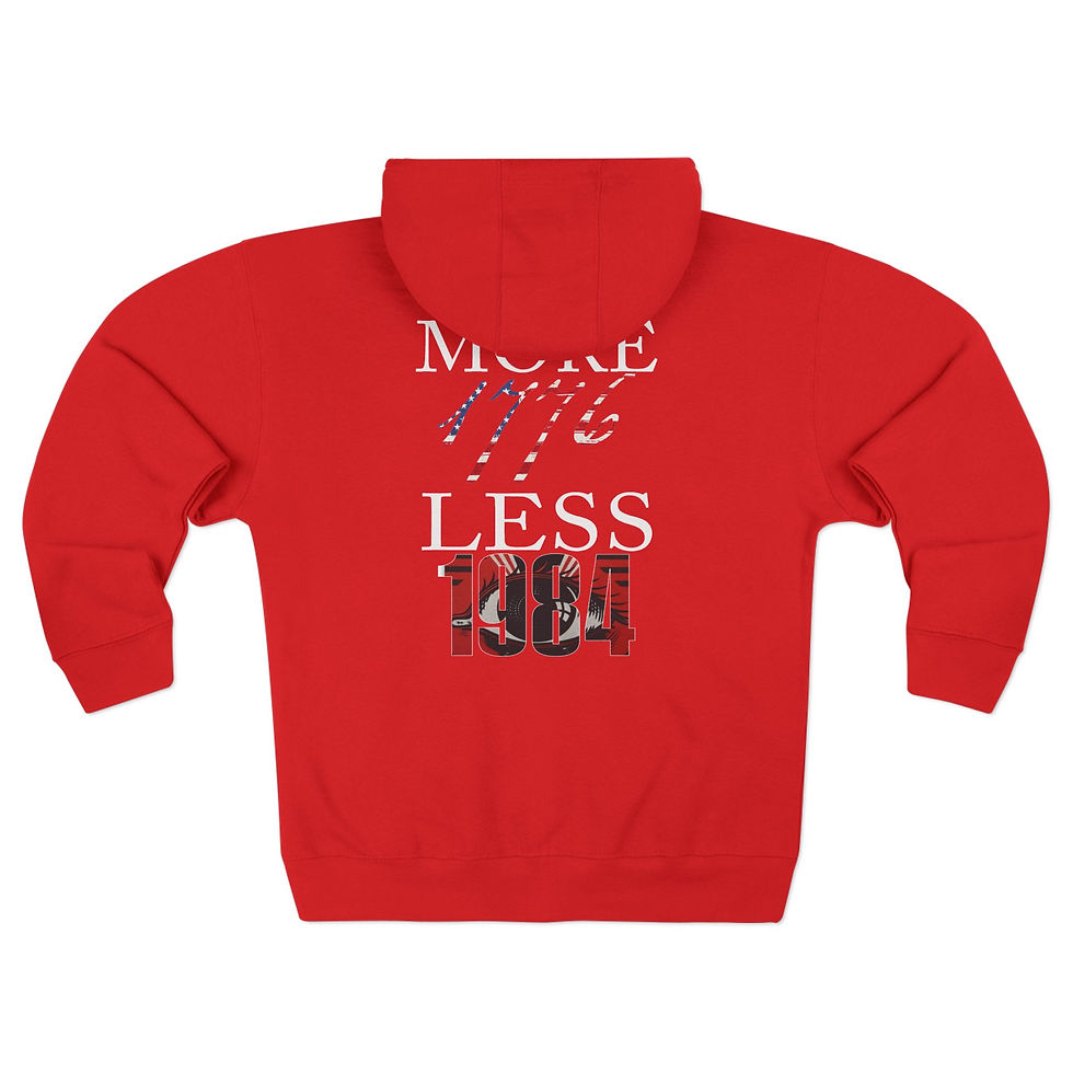 Thumbnail: More 1776, Less 1984  - Unisex Zip Hoodie