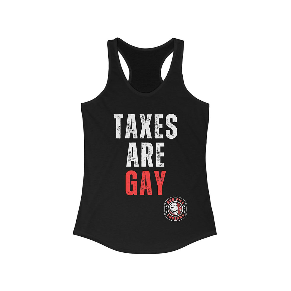 Taxes Are Gay - Women's Fitted Racerback Tank 