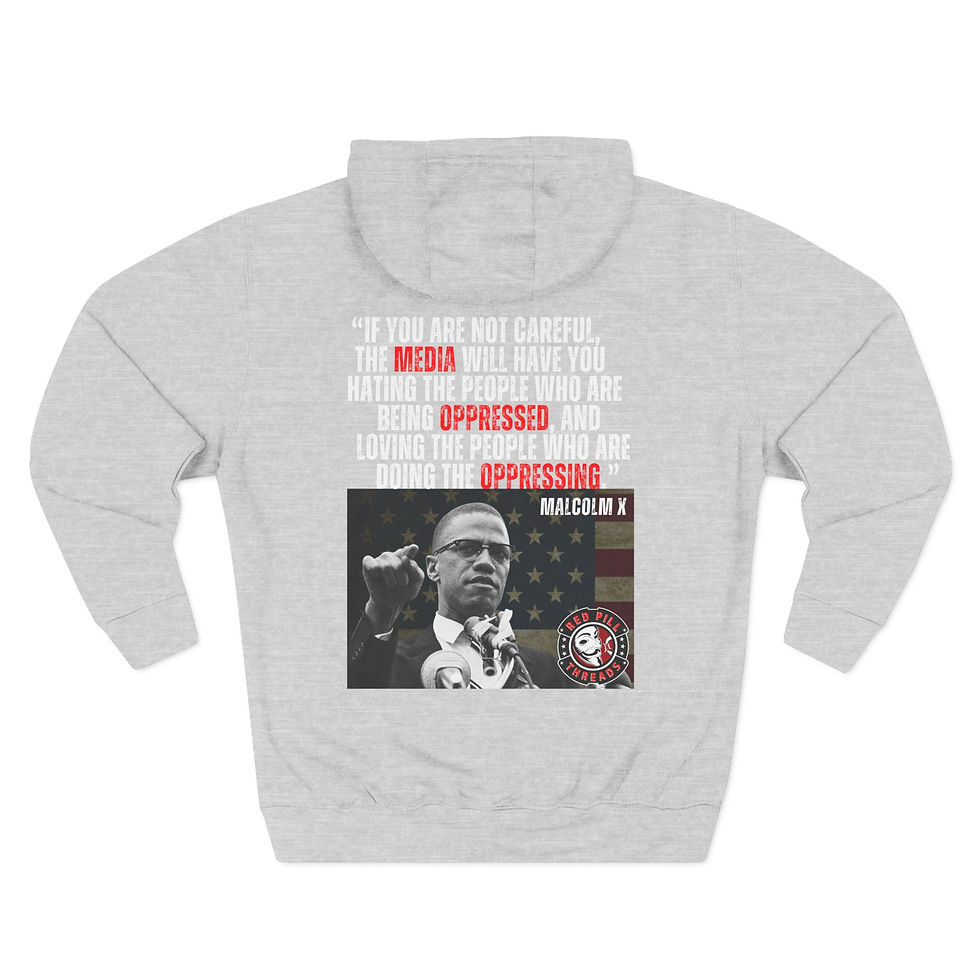 Thumbnail: Malcolm X - Three-Panel Fleece Hoodie