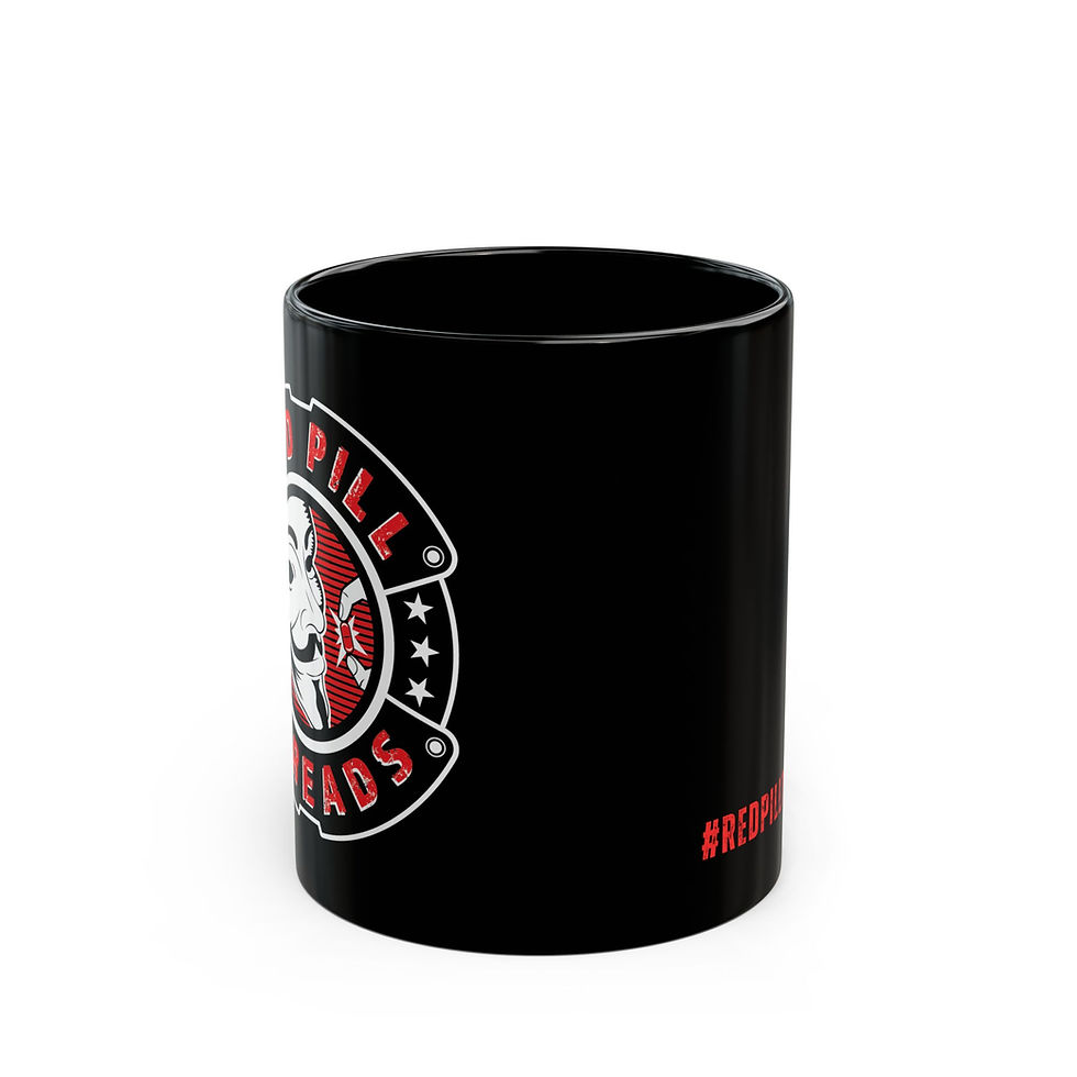Thumbnail: Red Pill Threads Logo - 11oz or 15oz Black Mug