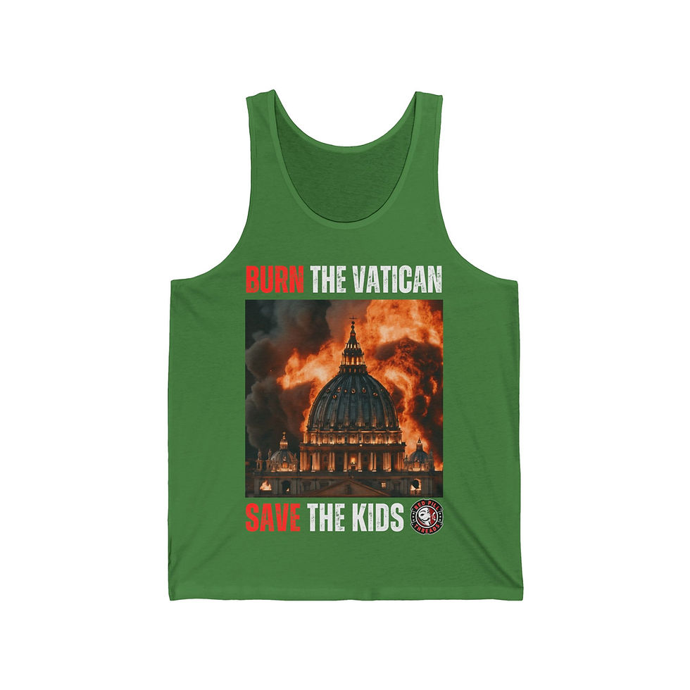 Thumbnail: Burn The Vatican, Save The Kids - Men's Jersey Tank