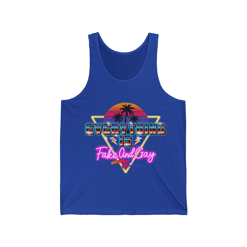 Thumbnail: Fake and Gay - Unisex Jersey Tank