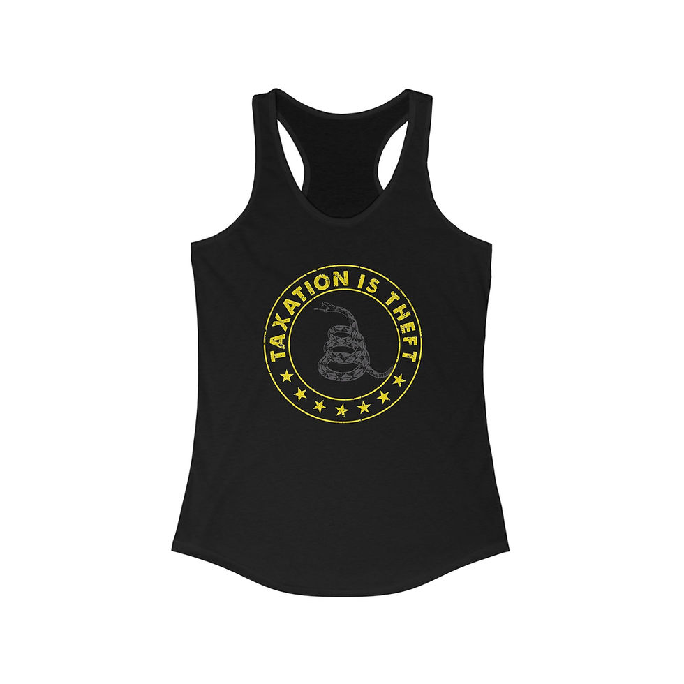 Taxation is Theft - Women's Fitted Racerback Tank 