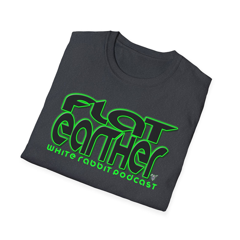 Thumbnail: White Rabbit Podcast - Flat Earther - Unisex Softstyle T-Shirt