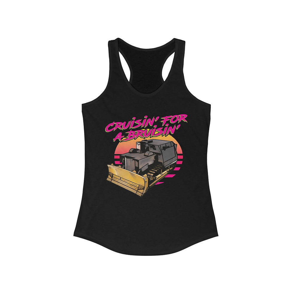 Thumbnail: Cruisin' for a Bruisin'  - Women's Fitted Racerback Tank 