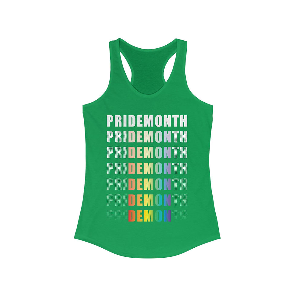 Thumbnail: priDEMONth - Women's Fitted Racerback Tank 