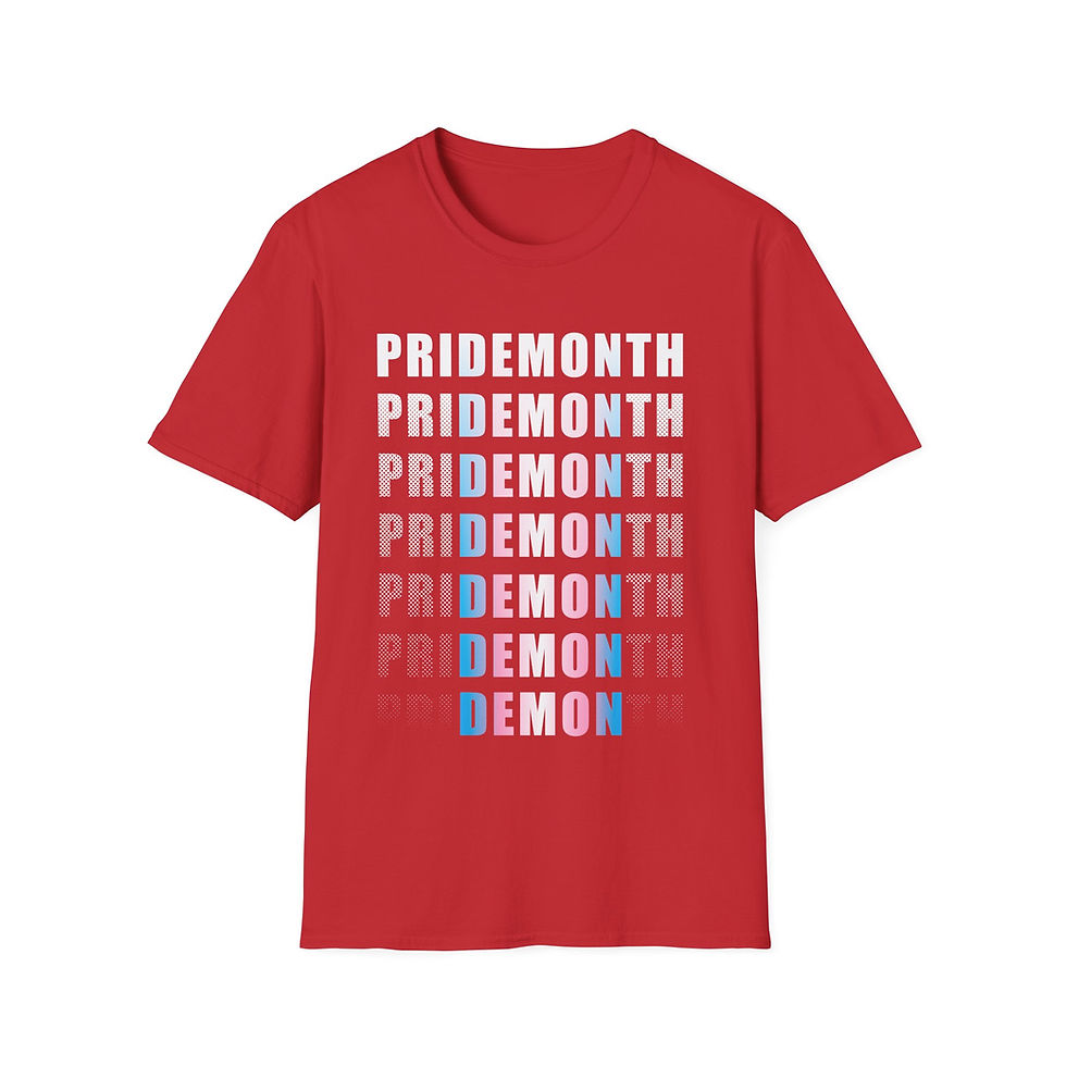 Thumbnail: trans priDEMONth - Unisex Softstyle T-Shirt