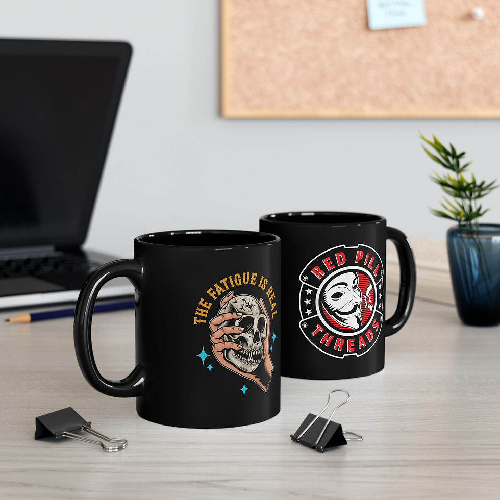 Thumbnail: The Fatigue is Real - 11oz or 15oz Black Mug