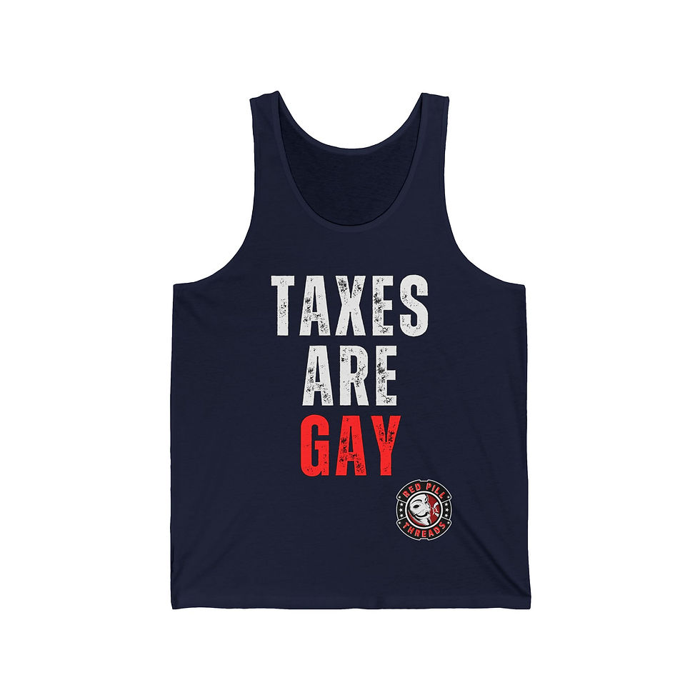Thumbnail: Taxes are Gay - Men's Jersey Tank