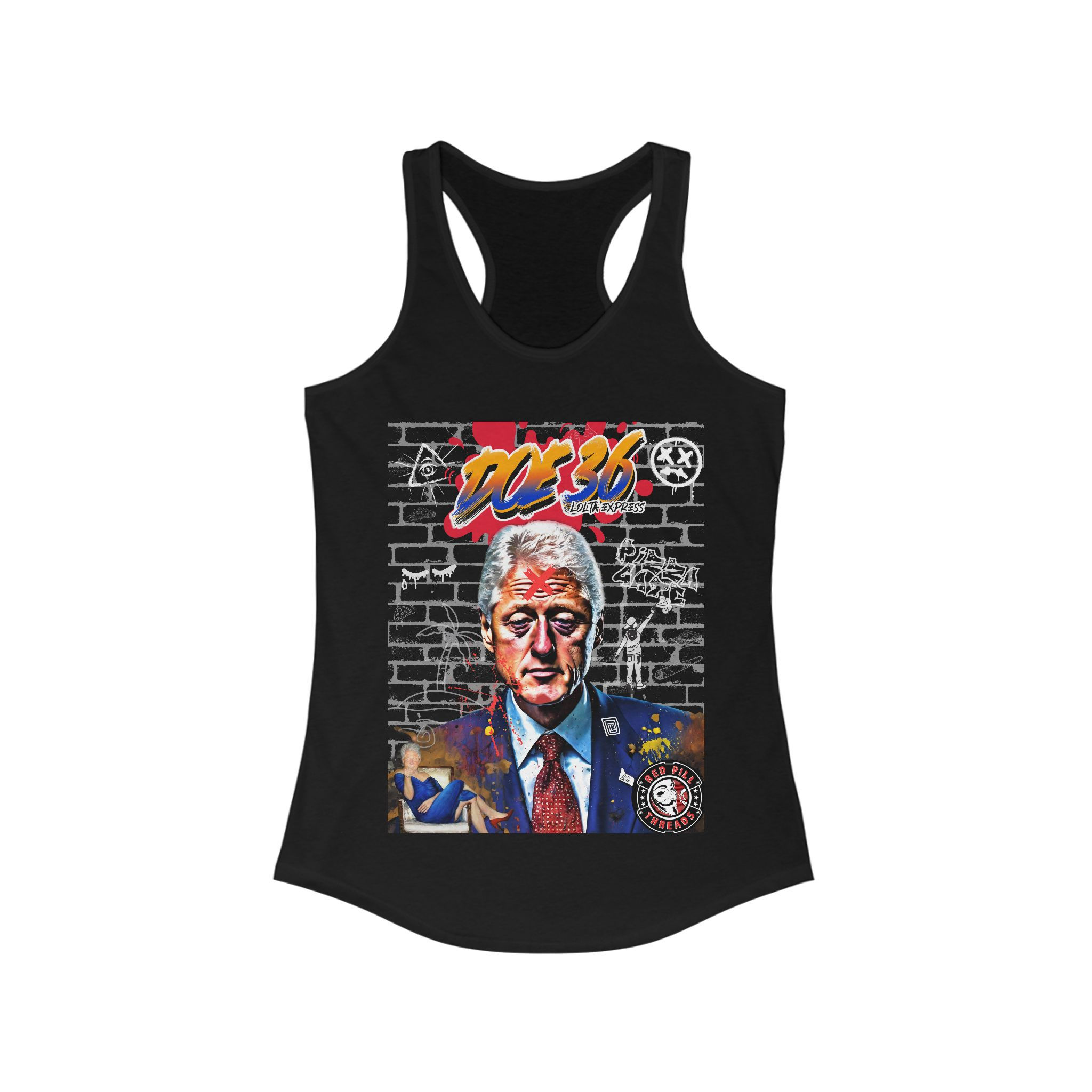 DOE 36 - Women's Fitted Racerback Tank 