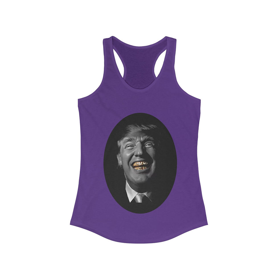 Thumbnail: Gold Grill Donnie - Women's Fitted Racerback Tank 