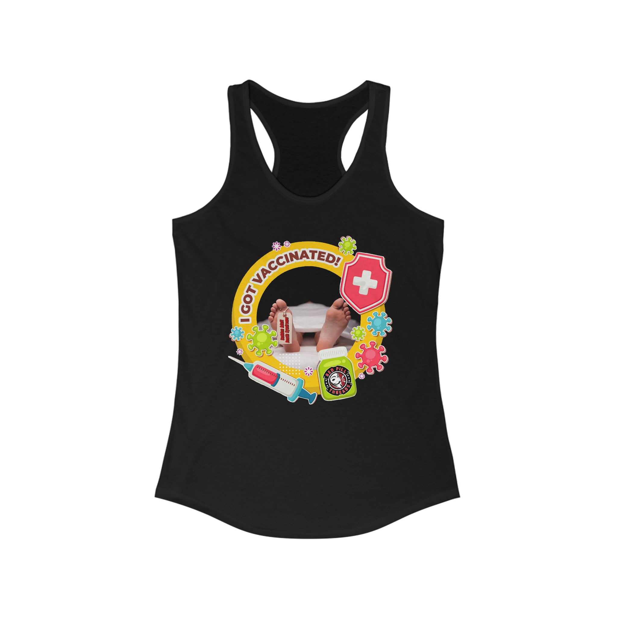 Sudden Adult Death Syndrome - Women's Fitted Racerback Tank 