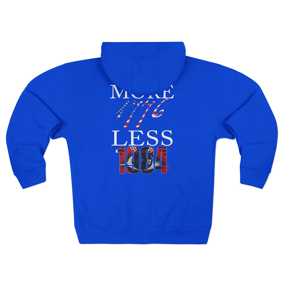 Thumbnail: More 1776, Less 1984  - Unisex Zip Hoodie