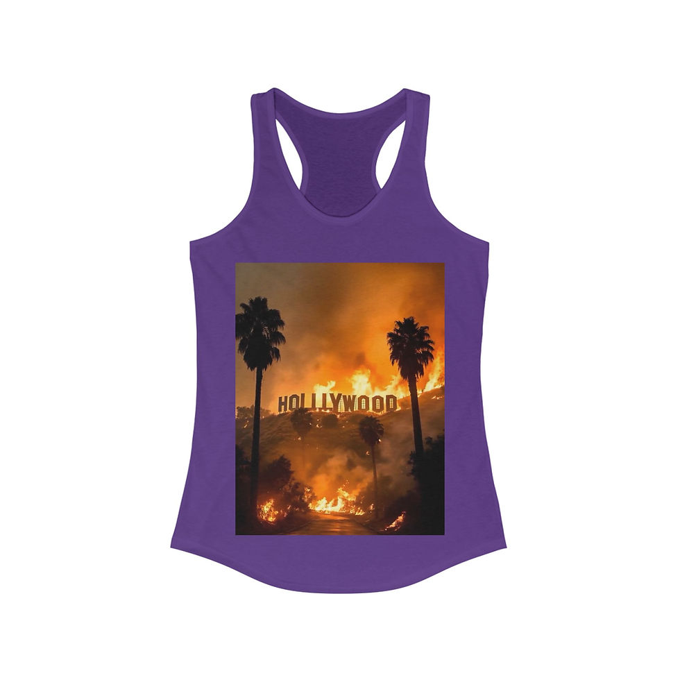 Thumbnail: Burn Hollywood Burn - Women's Fitted Racerback Tank 