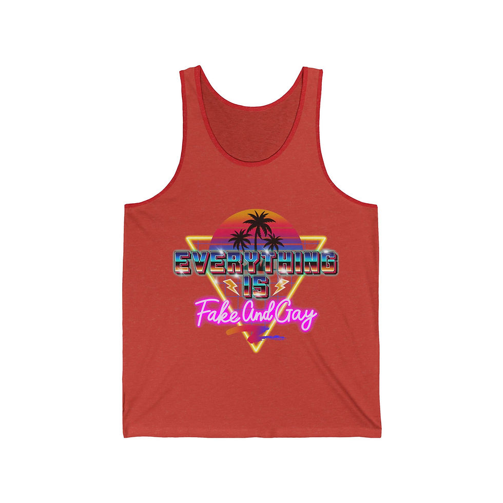 Thumbnail: Fake and Gay - Unisex Jersey Tank