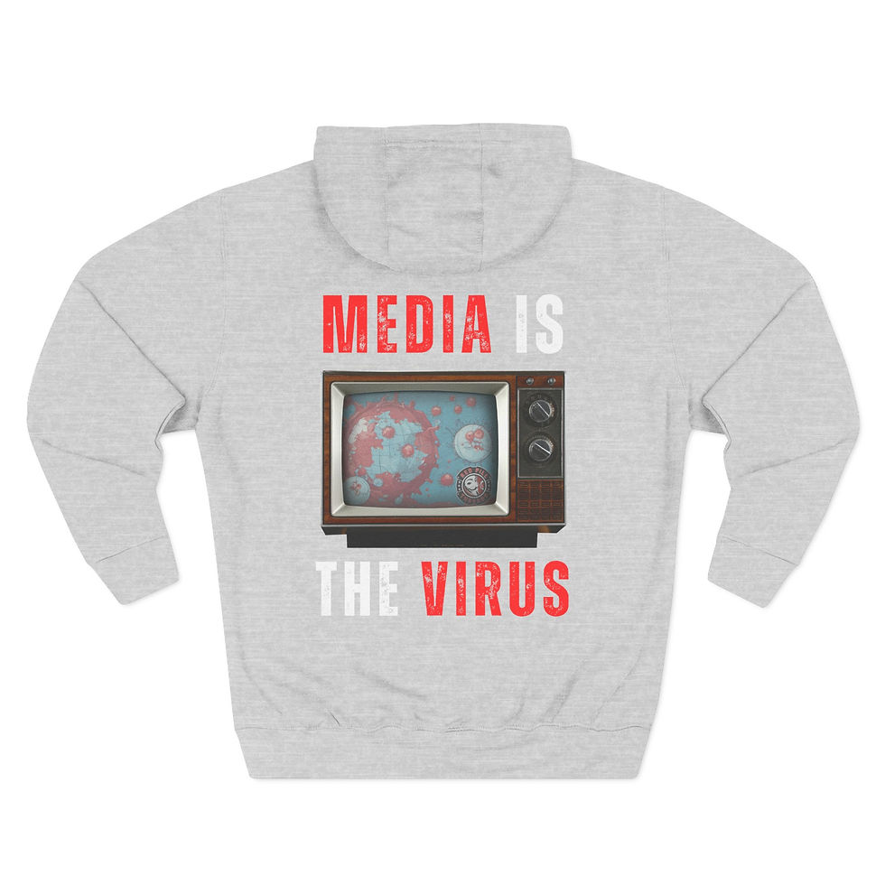 Thumbnail: Media is the Virus - Three-Panel Fleece Hoodie