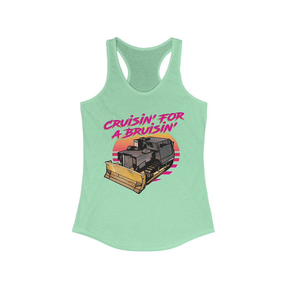 Thumbnail: Cruisin' for a Bruisin'  - Women's Fitted Racerback Tank 