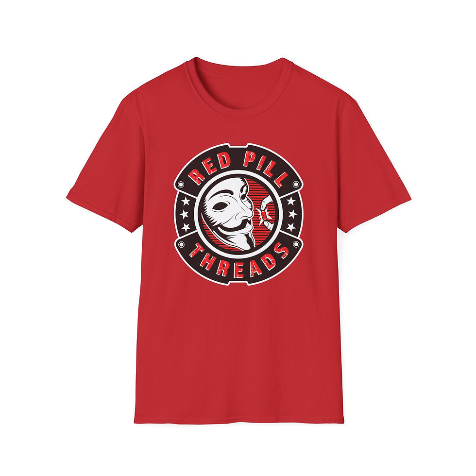 Thumbnail: Red Pill Threads Logo - Unisex Softstyle T-Shirt
